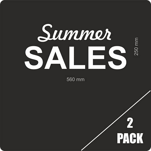 Vlasfania SALDI Sommer-Aufkleber, 2 Stück, zum Dekorieren Ihrer Schaufenster, für den Sommer, Weiß Vlasfania SALDI Sommer-Aufkleber, 2 Stück, zum Dekorieren Ihrer Schaufenster, für den Sommer, Weiß von FangZin