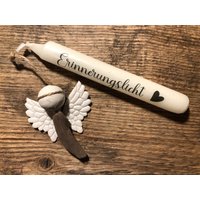 Kleiner Engel | Ca. 8 - 10 cm Mit Erinnerungslicht 18 cm. Ein Mitfühlendes Geschenk, Dass Trost Spendet Und Anteilnahme Ausdrückt von GESCHENKEundMEER