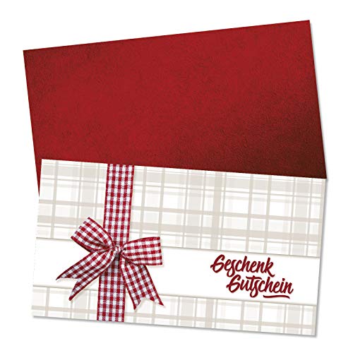 GESCHENKGUTSCHEINcom by POS-HAUER. Gutschein-Set. 50x Gutschein + Kuvert. Für Metzgergutschein Fleischerei, blanko zum selber Ausfüllen. von GESCHENKGUTSCHEINcom by POS-HAUER
