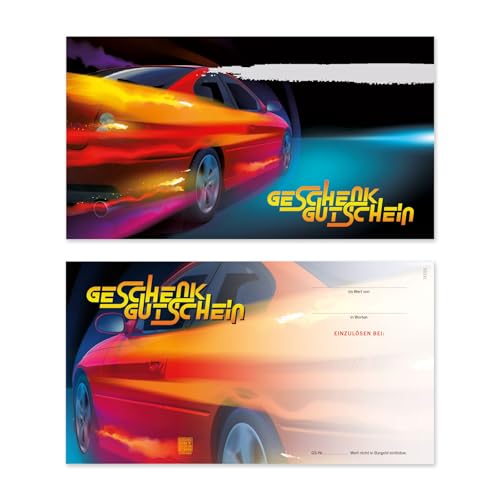 GESCHENKGUTSCHEINcom by POS-HAUER. 10 Gutscheine, blanko zum selber Ausfüllen. Für KFZ-Zubehör Werkstatt Autoreparatur. von GESCHENKGUTSCHEINcom by POS-HAUER