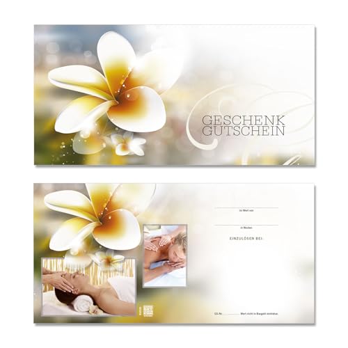 GESCHENKGUTSCHEINcom - 25 Formulare zum Erstellen eigener Gutscheinkarten für Kosmetiksalon Kosmetikbehandlung Massagen Dienstleistung MA9240-25 von GESCHENKGUTSCHEINcom by POS-HAUER