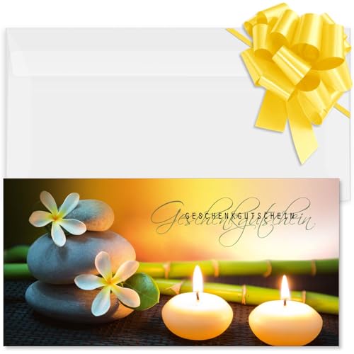 GESCHENKGUTSCHEINcom - 50 Geschenkgutscheine mit Umschlag & Schleife - Formulare mit Motiv für Kosmetiksalon Wellness Massageinstitut KS92202-50 von GESCHENKGUTSCHEINcom by POS-HAUER