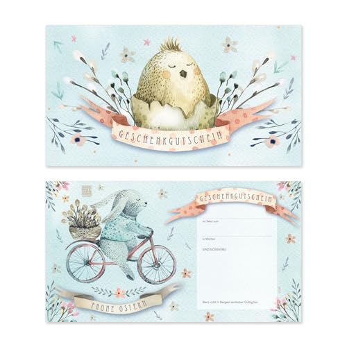 GESCHENKGUTSCHEINcom by POS-HAUER. 10 Gutscheine, blanko zum selber Ausfüllen. Für Ostern Osterfest Ostermotiv Firma. von GESCHENKGUTSCHEINcom by POS-HAUER