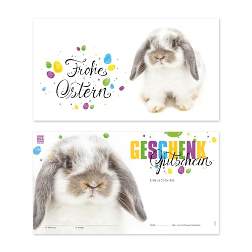 GESCHENKGUTSCHEINcom by POS-HAUER. 25 Gutscheine, blanko zum selbst Ausfüllen. Für Ostern Osterfest Ostermotiv Einzelhandel. von GESCHENKGUTSCHEINcom by POS-HAUER