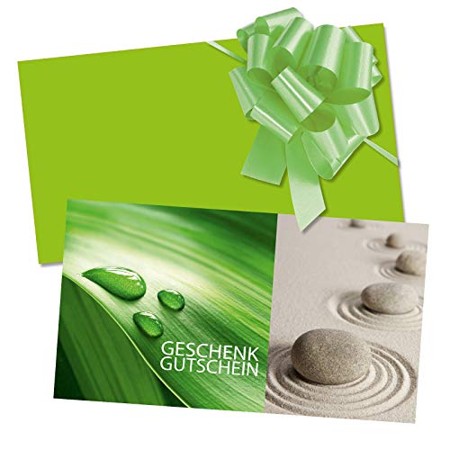 GESCHENKGUTSCHEINcom by POS-HAUER. Gutschein-Set. 10x Gutschein + Kuvert + Schleife. Für Wellness Spa Kosmetikstudio Unternehmen, blanko zum selber Ausfüllen. von GESCHENKGUTSCHEINcom by POS-HAUER