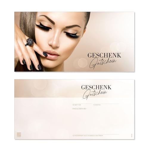 GESCHENKGUTSCHEINcom by POS-HAUER. 10 Gutscheine, blanko zum selber Ausfüllen. Für Kosmetik Fingernagelstudios Wimernverlängerung. von GESCHENKGUTSCHEINcom by POS-HAUER