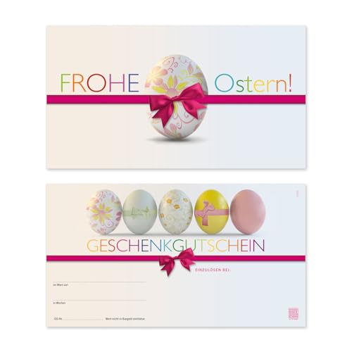 GESCHENKGUTSCHEINcom by POS-HAUER. 10 Gutscheine, blanko zum selber Ausfüllen. Für Ostern Osterfest Ostermotiv Firma. von GESCHENKGUTSCHEINcom by POS-HAUER