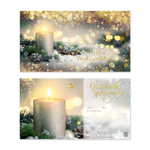 GESCHENKGUTSCHEINcom by POS-HAUER. 10 Gutscheine, blanko zum selber Ausfüllen. Für Weihnachten Weihnachtsmotiv. von GESCHENKGUTSCHEINcom by POS-HAUER
