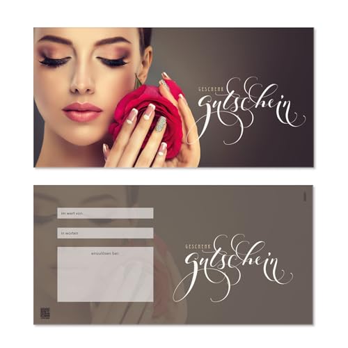 GESCHENKGUTSCHEINcom by POS-HAUER. 50 Gutscheine. Blanko zum Selbstausfüllen. Für Kosmetikinstitut Lash-Extentions Nails Dienstleister. von GESCHENKGUTSCHEINcom by POS-HAUER