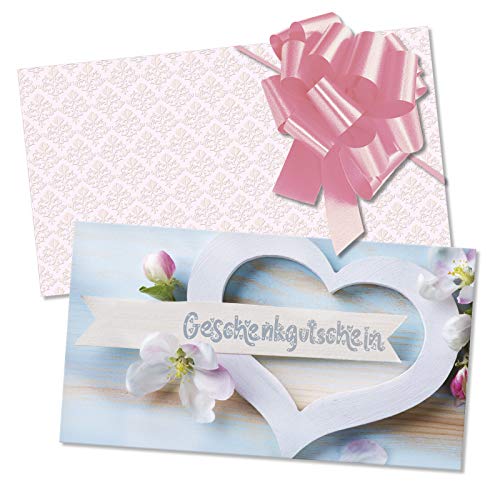 GESCHENKGUTSCHEINcom by POS-HAUER. Gutschein-Set. 10x Gutschein + Kuvert + Schleife. Für Muttertag Valentinstag, blanko zum selber Ausfüllen. GESCHENKGUTSCHEINcom by POS-HAUER. Gutschein-Set. 10x Gutschein + Kuvert + Schleife. Für Muttertag Valentinstag, blanko zum selber Ausfüllen. von GESCHENKGUTSCHEINcom by POS-HAUER