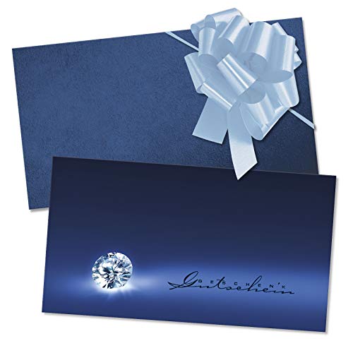 GESCHENKGUTSCHEINcom. 25 Formulare zum Erstellen eigener Gutscheine + Kuvert + Schleife, für Schmuck Juwelier Schmuckladen Firmen. SC12202-25 GESCHENKGUTSCHEINcom. 25 Formulare zum Erstellen eigener Gutscheine + Kuvert + Schleife, für Schmuck Juwelier Schmuckladen Firmen. SC12202-25 von GESCHENKGUTSCHEINcom by POS-HAUER