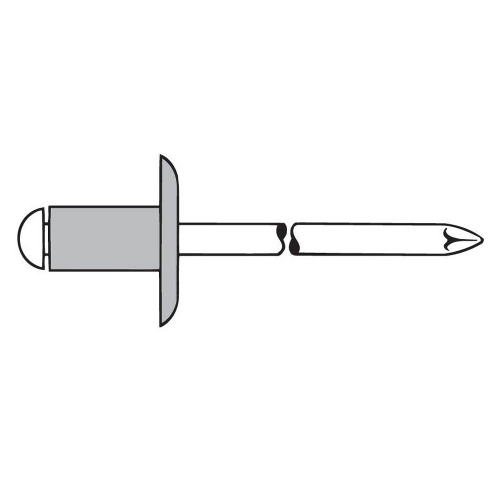 GESIPA Blindnietzange Blindniet Alu Grosskopf K12 4 x 16 mm von GESIPA