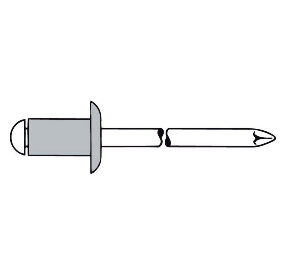 GESIPA Blindnietzange Blindniet Alu VA Flachrundkopf 3 x 6 mm von GESIPA