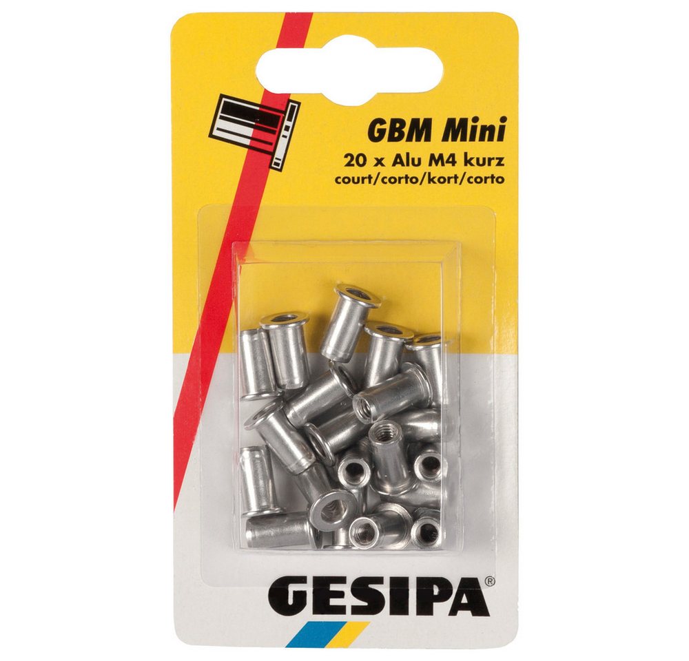 GESIPA Blindnietzange Blindnietmutter M6 kurz Mini-Pack von GESIPA