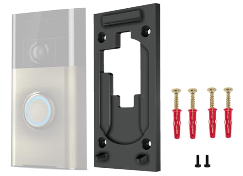 GESTECH Ersatz-Wandhalterung, Rückplatte und Beschläge für Battry-Türklingel der 2. Generation 2020, Modell 2. Generation (Ring 2. Generation), 6 mm dicker Abstandshalter von GESTECH