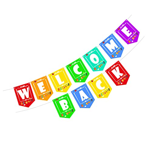 GETAJGHSD 1 Satz Willkommen Zurück Banner für Klassenzimmer Dekoration Wiederverwendbar Farbenfroh für Schulanfang und Campus Aktivitäten GETAJGHSD 1 Satz Willkommen Zurück Banner für Klassenzimmer Dekoration Wiederverwendbar Farbenfroh für Schulanfang und Campus Aktivitäten von GETAJGHSD
