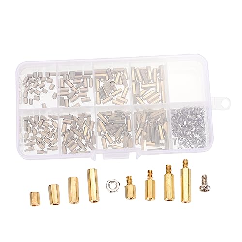 GETAJGHSD 1 Schachtel Standoff Kit mit Schrauben und Muttern Metallisches Sortiment für Präzise Befestigungen Elektronik Möbeln und Heimwerken Praktischer Aufbewahrungsbox GETAJGHSD 1 Schachtel Standoff Kit mit Schrauben und Muttern Metallisches Sortiment für Präzise Befestigungen Elektronik Möbeln und Heimwerken Praktischer Aufbewahrungsbox von GETAJGHSD