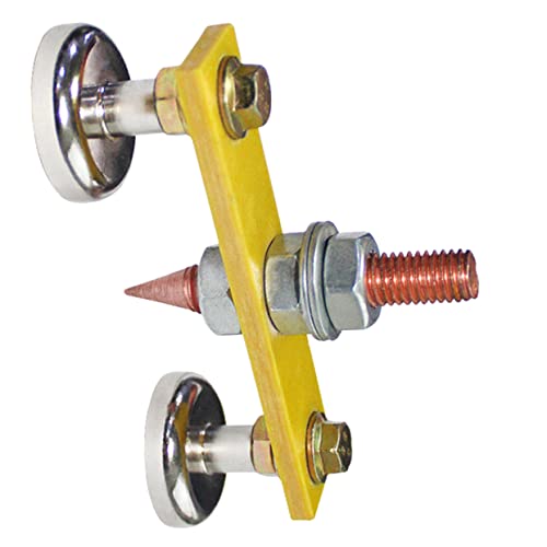 GETAJGHSD 1 Stück Starker Magnetischer Schweißboden Masseklemme Professionelles Schweißwerkzeug für Präzises Löten und Auto Karosserie Reparatur Doppelseitiger Erdungspunkt mit Drahtschwanz von GETAJGHSD