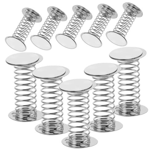 GETAJGHSD 10St Federbasisornamente Spielzeug Kopfpuppen-Federständer Frühlingsbasteln für Erwachsene DIY Zubehör Puppenhalterung Frühlingsdeko Feder für Armaturenbretthalterung Eisen Silver von GETAJGHSD