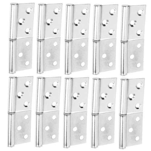 GETAJGHSD 10Stücke Abnehmbare Edelstahlscharniere für Türen und Fenster Flaggenförmiges Design Stabil und Installieren für Schränke und Haushaltstüren GETAJGHSD 10Stücke Abnehmbare Edelstahlscharniere für Türen und Fenster Flaggenförmiges Design Stabil und Installieren für Schränke und Haushaltstüren von GETAJGHSD