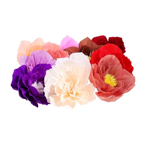 GETAJGHSD 11 Stück Teiliges Papierblumen Dekorationen für Wandgestaltung Bunte Handgefertigte DIY Blumen für Hochzeiten Geburtstagsfeiern und Besondere Anlässe von GETAJGHSD