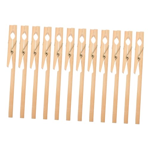 GETAJGHSD 12 Stück Holz Testrohr Klemmen Labor Fixierung Clips Stabile und Praktische Testrohrhalter für und Hochwertige Langlebige Holzmaterialien durch Langes Handgriffdesign von GETAJGHSD