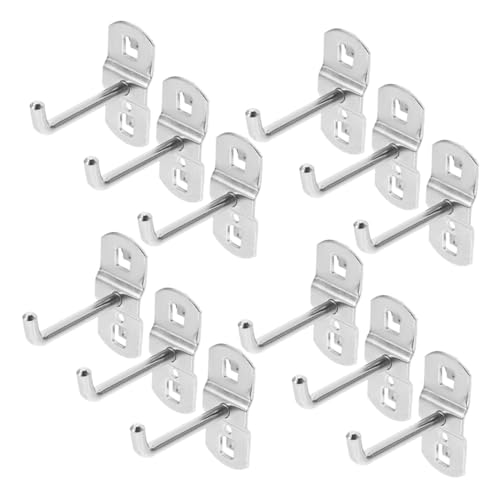 GETAJGHSD 12 Stück Metall Pegboard Haken für Wandpaneele Hochbelastbare Eisenhaken zur Optimalen Organisation Garage und Einfache Installation Robustes Design für Vielfältige GETAJGHSD 12 Stück Metall Pegboard Haken für Wandpaneele Hochbelastbare Eisenhaken zur Optimalen Organisation Garage und Einfache Installation Robustes Design für Vielfältige von GETAJGHSD