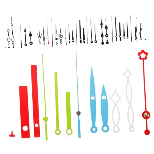 GETAJGHSD 15 Sätze DIY Uhrwerk Set Teile Uhrzeiger Ersatzteile für Wanduhren Lautlose Kunststoff Zeiger für Uhrenreparatur Einfache Installation Langlebig und Vielseitig von GETAJGHSD