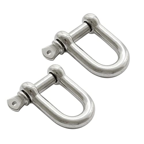 GETAJGHSD 2 Stück D Ring Schäkel D Schäkel für Boot und Industrieanwendungen Hohe Belastbarkeit Langlebig und Robust von GETAJGHSD