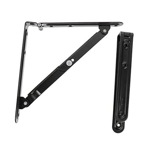 GETAJGHSD 2 Stück Klappkonsole Schwarze Wandhalterung für Regal und Tischmontage Faltbare Stütze für Diy Projekte Vielseitige Anwendung für Küche Garage und GETAJGHSD 2 Stück Klappkonsole Schwarze Wandhalterung für Regal und Tischmontage Faltbare Stütze für Diy Projekte Vielseitige Anwendung für Küche Garage und von GETAJGHSD