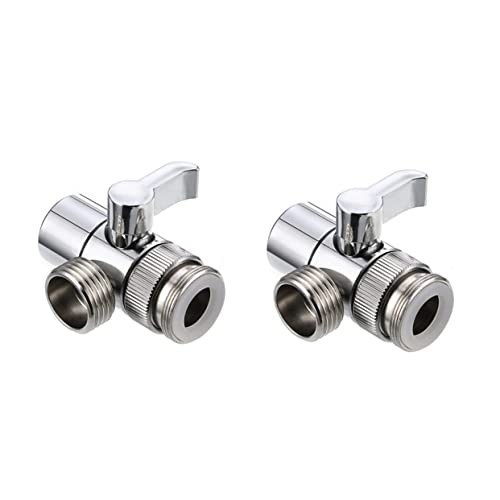GETAJGHSD 2 Stück Kupfer Spülbecken Ventile Umsteller Adapter für Küche oder Bad Umschaltventil Hochwertiges Temperaturbeständig für Duschkopf und Wasseranschluss von GETAJGHSD