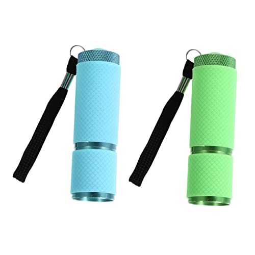 GETAJGHSD 2 Stück Maniküre Testlicht Fluoreszierendes Identifikationslicht für Nagelkunst UV Taschenlampe zur Maskenerkennung Grün und Blau GETAJGHSD 2 Stück Maniküre Testlicht Fluoreszierendes Identifikationslicht für Nagelkunst UV Taschenlampe zur Maskenerkennung Grün und Blau von GETAJGHSD