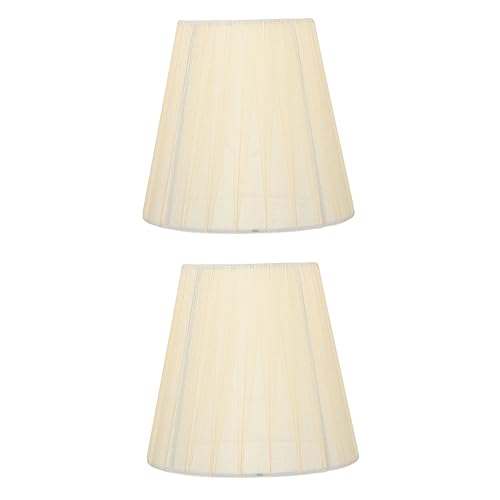 GETAJGHSD 2 Stück Moderner Lampenschirm Dekorativer Lichtschutz für Deckenleuchten Wandlampen und Tischlampen Beige von GETAJGHSD