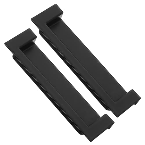 GETAJGHSD 2 Stück Teiliges Eingelassene Türgriffe Schwarz Lochabstand Ergonomisch Möbelgriffe für Schränke Kleiderschränke Platzsparend und Komfortabel von GETAJGHSD