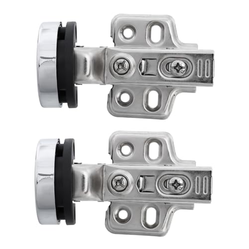 GETAJGHSD 2 Stück Teiliges Schwerlast glas hydraulikscharniere mit Integriertem Dämpfer Verdeckte Einsteckscharniere für Weinschränke und Küchenschränke Rostfrei und Langlebig Geeignet für von GETAJGHSD