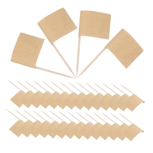GETAJGHSD 200stücke Leere Braune Zahnstocherflaggen Für Lebensmittel Kleine Bäckereiflaggen Als Cupcake-topper Diy-fähnchen Für Vorspeisen Buffets Und Partys GETAJGHSD 200stücke Leere Braune Zahnstocherflaggen Für Lebensmittel Kleine Bäckereiflaggen Als Cupcake-topper Diy-fähnchen Für Vorspeisen Buffets Und Partys von GETAJGHSD