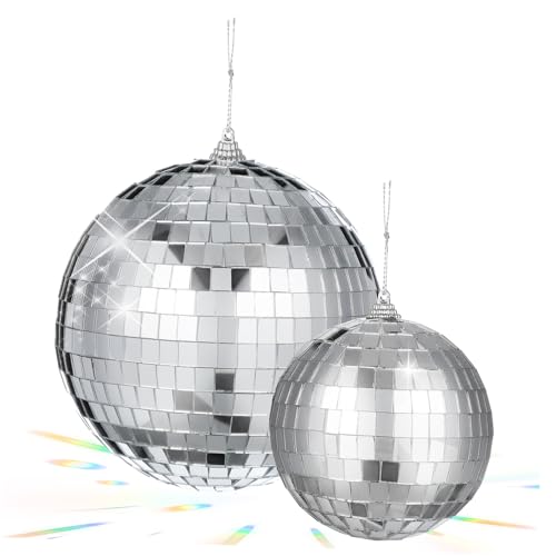 GETAJGHSD 2Stücke Disco Spiegelkugel Dekoration Hängende Ornamente für Partys Hochzeiten Weihnachten Dj Events Spiegel Disco Ball für Festliche GETAJGHSD 2Stücke Disco Spiegelkugel Dekoration Hängende Ornamente für Partys Hochzeiten Weihnachten Dj Events Spiegel Disco Ball für Festliche von GETAJGHSD