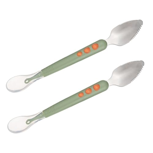 GETAJGHSD 2Stücke Fütterlöffel für Doppelseitige Fruchtpüree mit Ergonomischem für Beikost zu Reinigen Wiederverwendbar Sanftem GETAJGHSD 2Stücke Fütterlöffel für Doppelseitige Fruchtpüree mit Ergonomischem für Beikost zu Reinigen Wiederverwendbar Sanftem von GETAJGHSD