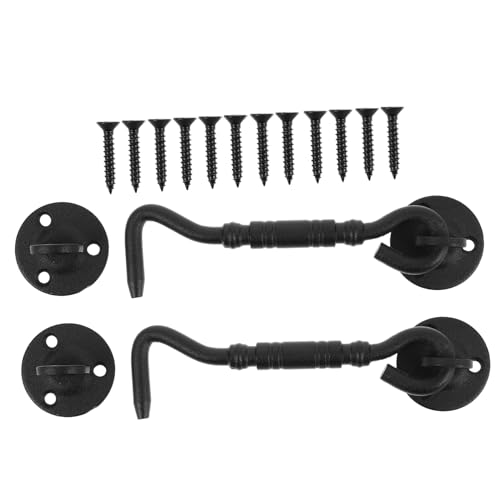 GETAJGHSD 2Stücke Haken und Augenriegel für Scheunentüren und Tore Robuste Türverriegelung für Innen und Außenbereiche Mattes Einfache Installation GETAJGHSD 2Stücke Haken und Augenriegel für Scheunentüren und Tore Robuste Türverriegelung für Innen und Außenbereiche Mattes Einfache Installation von GETAJGHSD