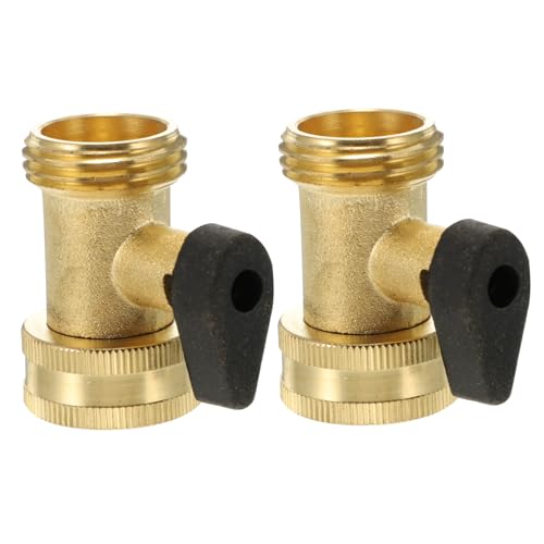 GETAJGHSD 2Stücke Messing Kugelhähne Absperrende Ventile für Gartenschläuche Hochwertige Wasserschlauchventile mit Ergonomischem Griff Langlebig und Rostfrei von GETAJGHSD