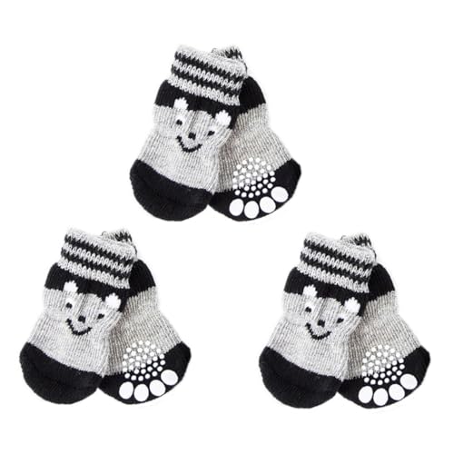 GETAJGHSD 3 Paare rutschfeste Hundesocken aus Baumwolle mit Warmem und Pfotenschutz für Kleine Hunde und Welpen Rutsch Schutzsocken für Innenbereich GETAJGHSD 3 Paare rutschfeste Hundesocken aus Baumwolle mit Warmem und Pfotenschutz für Kleine Hunde und Welpen Rutsch Schutzsocken für Innenbereich von GETAJGHSD