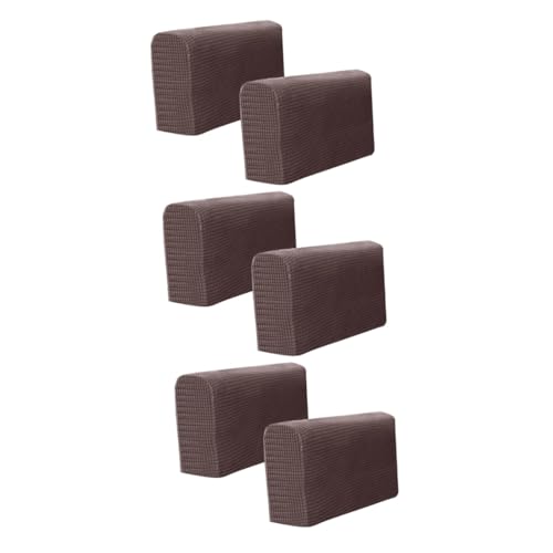 GETAJGHSD 3 Sätze Elastischer Sofa Armlehnenbezug Set Dunkelbraune Schutzhülle Für Sofa Bürostuhl Und Zuhause Bequem Und Hautfreundlich Langlebig Und Pflegeleicht 2 Stück * 3 von GETAJGHSD