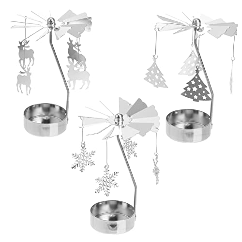GETAJGHSD Drehbarer Kerzenständer Aus Metall 3-teiliges Set Schneeflocke Weihnachtsdekor Kerzenhalter Metalltablett für Die Inneneinrichtung GETAJGHSD Drehbarer Kerzenständer Aus Metall 3-teiliges Set Schneeflocke Weihnachtsdekor Kerzenhalter Metalltablett für Die Inneneinrichtung von GETAJGHSD