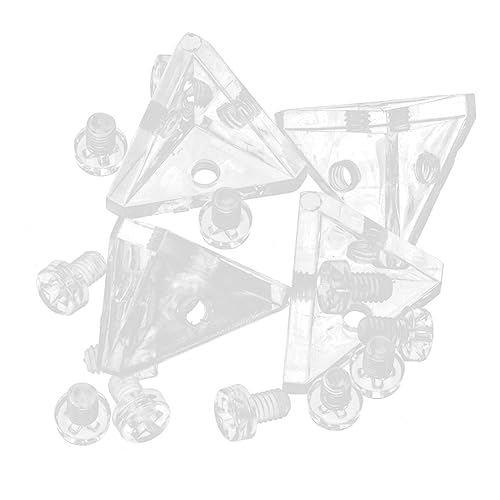 GETAJGHSD 4 Sätze Eckwinkel Halterung Transparente Eckverbindungen für Schmuckkästen Stabil und Langlebig zur Befestigung von Acrylplatten und Boxen GETAJGHSD 4 Sätze Eckwinkel Halterung Transparente Eckverbindungen für Schmuckkästen Stabil und Langlebig zur Befestigung von Acrylplatten und Boxen von GETAJGHSD