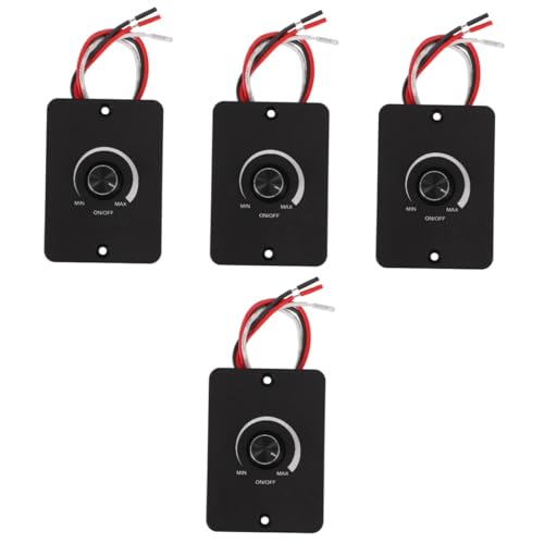 GETAJGHSD 4 Stück Dimmer Boot Wohnmobil Lichtschalter 12V Dimmschalter Stk Schwarz von GETAJGHSD