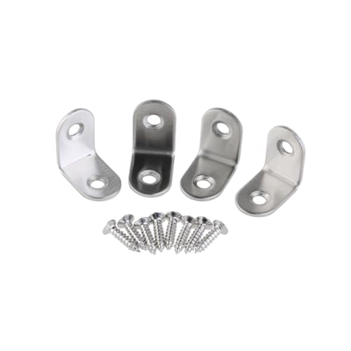 GETAJGHSD 4 Stück Edelstahl Winkelhalterung Eckschelle mit Bohrschrauben Möbelverbinder für Heim Fabrikeinsatz GETAJGHSD 4 Stück Edelstahl Winkelhalterung Eckschelle mit Bohrschrauben Möbelverbinder für Heim Fabrikeinsatz von GETAJGHSD
