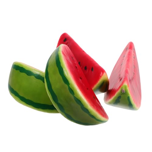 GETAJGHSD 4stücke Künstliche Wassermelonen Scheiben Realistische Dekoration Für Zuhause Und Fotografie Nachbildung Für Kreative Projekte Und Raumgestaltung von GETAJGHSD