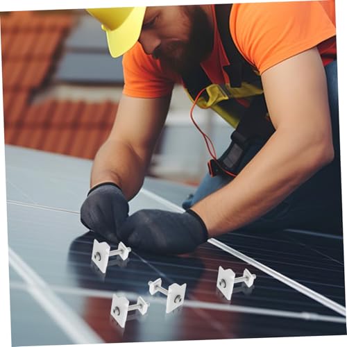 GETAJGHSD 4 Stück Teiliges Aluminium Solar Panel Mittelklemmen Verstellbare Halterungen mit Hoher Festigkeit und UV Schutz Langlebige Solarmodul Befestigung für Dachmontage Einfache GETAJGHSD 4 Stück Teiliges Aluminium Solar Panel Mittelklemmen Verstellbare Halterungen mit Hoher Festigkeit und UV Schutz Langlebige Solarmodul Befestigung für Dachmontage Einfache von GETAJGHSD
