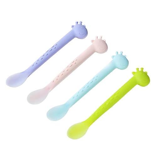 GETAJGHSD 4 Stück Teiliges Babygeschirr Rutschfeste für Selbstständiges Essen für Brei und Wasser Rosa Lila Grün und Blau GETAJGHSD 4 Stück Teiliges Babygeschirr Rutschfeste für Selbstständiges Essen für Brei und Wasser Rosa Lila Grün und Blau von GETAJGHSD