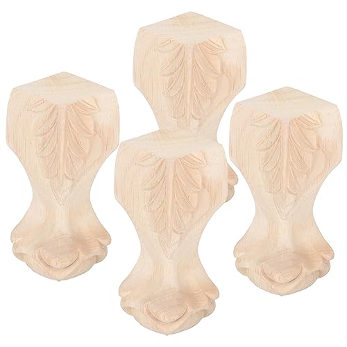GETAJGHSD 4stücke Holzfüße Für Möbel Europäischer Stil Stabile Tischbeine Mit Rutschfester Funktion Für Sofas Schränke Und Couchtische Elegantes Design von GETAJGHSD